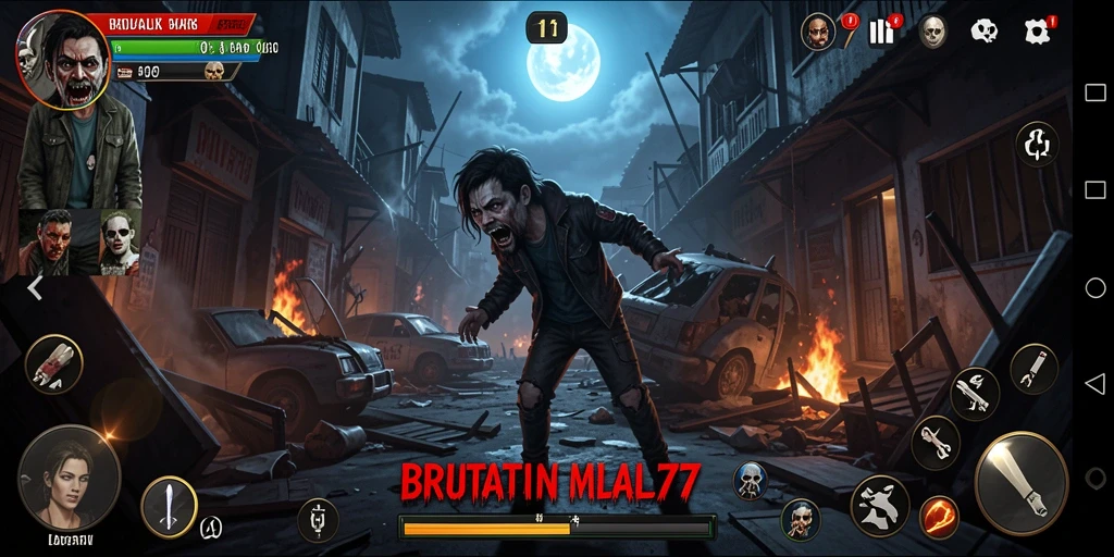 Screenshot menakutkan dari BRUTAL77 yang menunjukkan suasana Horror yang mendebarkan.