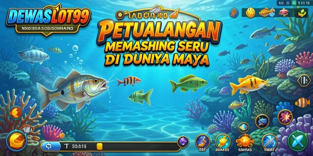 Screenshot gameplay DEWASLOT99 dengan tampilan memancing yang menarik.