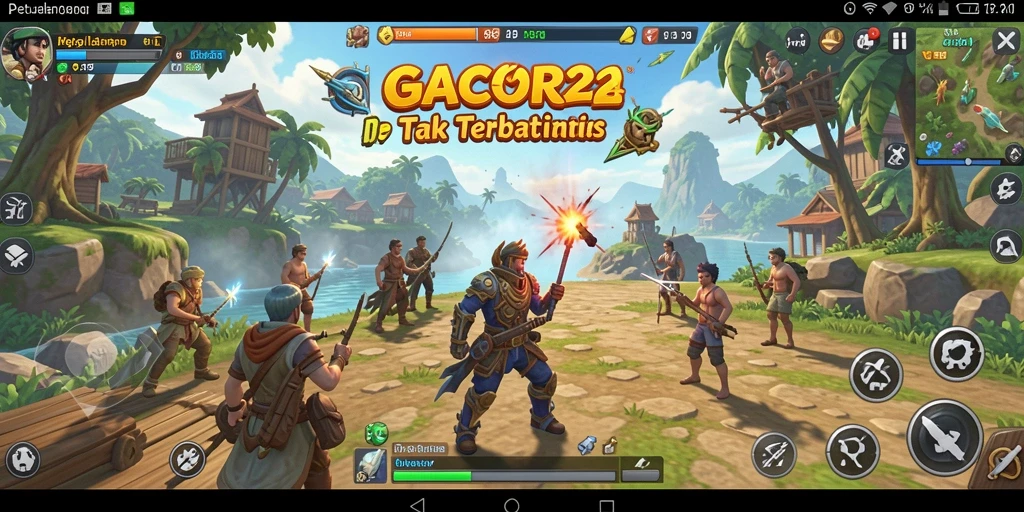 Tangkapan layar gameplay GACOR22 menampilkan eksplorasi dunia terbuka yang luas dan beragam.