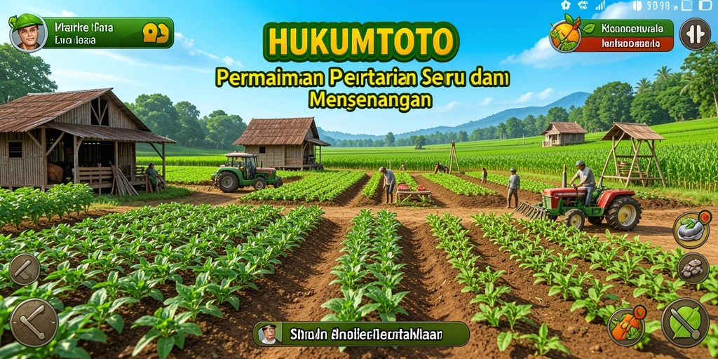 Tangkapan layar menarik dari gameplay pertanian di HUKUMTOTO.