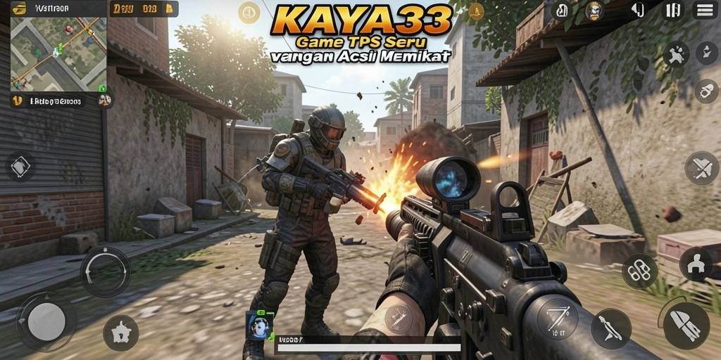 Tampilan gameplay KAYA33 saat beraksi dalam pertempuran TPS.