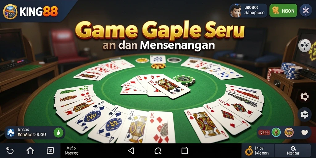 Screenshot KING88 menampilkan gameplay seru Gaple yang penuh strategi.