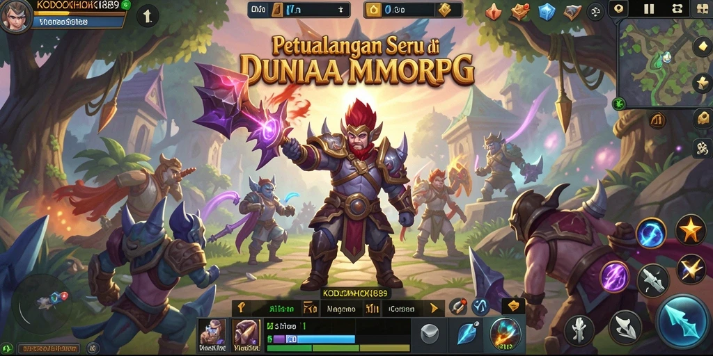 Screenshot KODOKHOKI889 yang menunjukkan aksi seru dalam gameplay MMORPG.