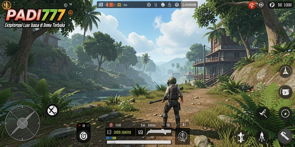 Gameplay PADI777 yang menampilkan dunia terbuka yang luas.