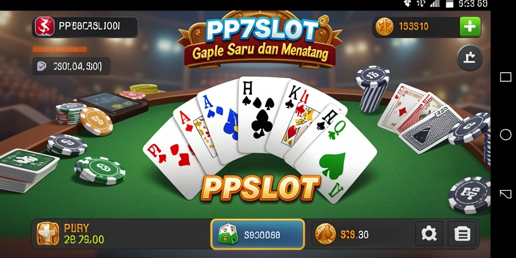 Tampilan gameplay Gaple yang seru dan interaktif di PP7SLOT.