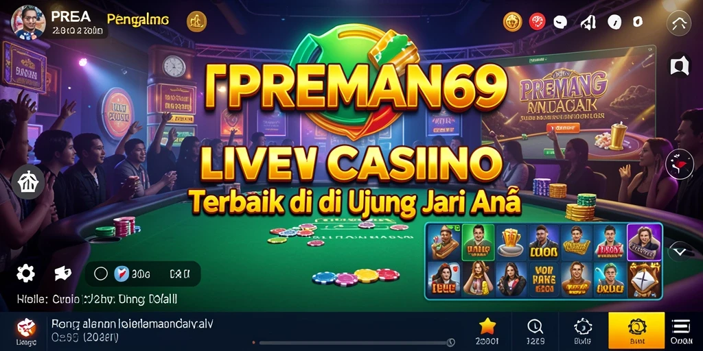 Screenshot gameplay Live Casino PREMAN69 dengan dealer dan pemain nyata.