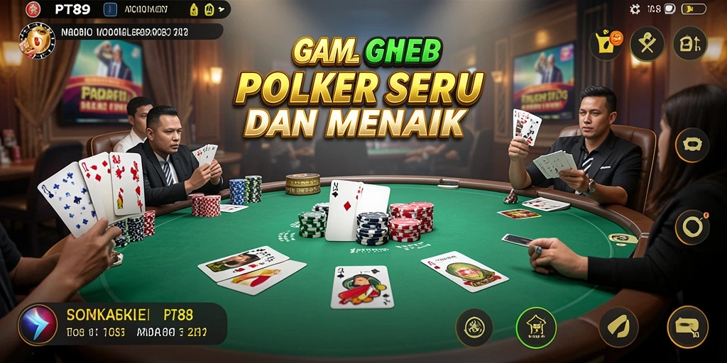 Tampilan permainan Poker yang mendebarkan dan interaktif di PT89.