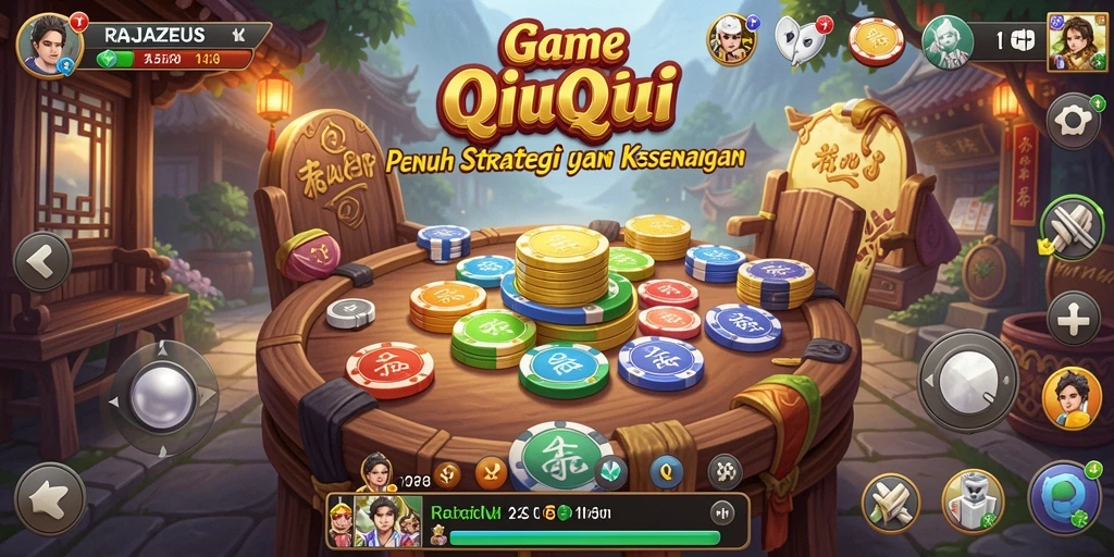 Gameplay menarik dari RAJAZEUS QiuQiu yang penuh strategi.