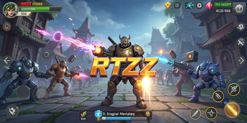 Tampilan menegangkan dari gameplay strategi RTZZ.