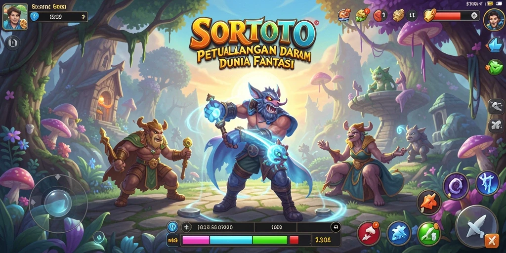 Tangkapan layar SORTOTO menampilkan aksi pertarungan seru dalam game RPG.