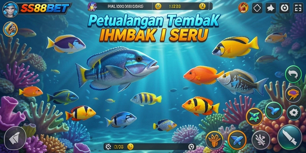 Gameplay SS88BET yang menampilkan aksi menembak ikan seru.