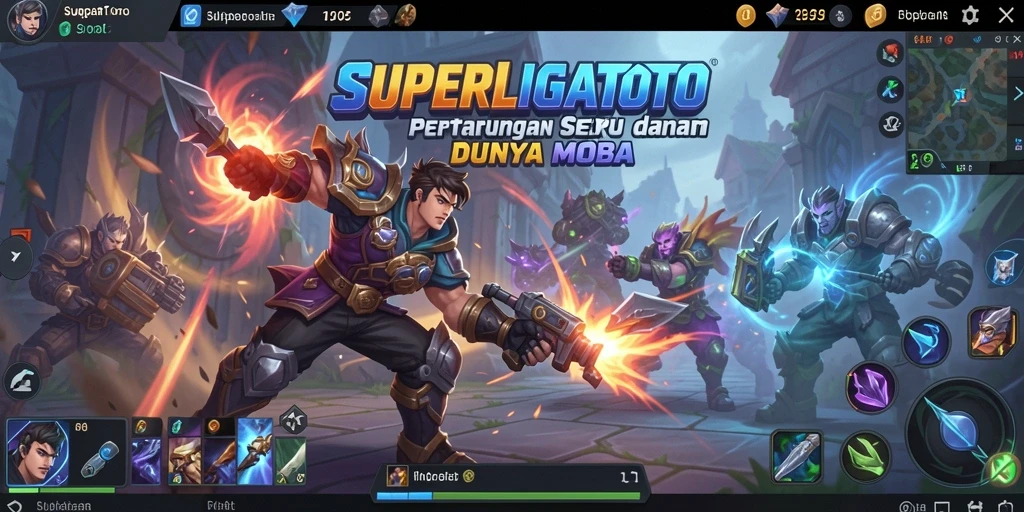 Tangkapan layar menampilkan pertempuran seru dalam SUPERLIGATOTO.