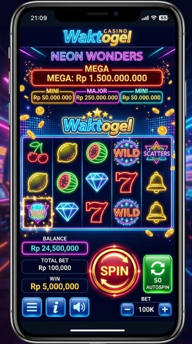 Tampilan antarmuka aplikasi waktogel yang bersih dan mudah dinavigasi.